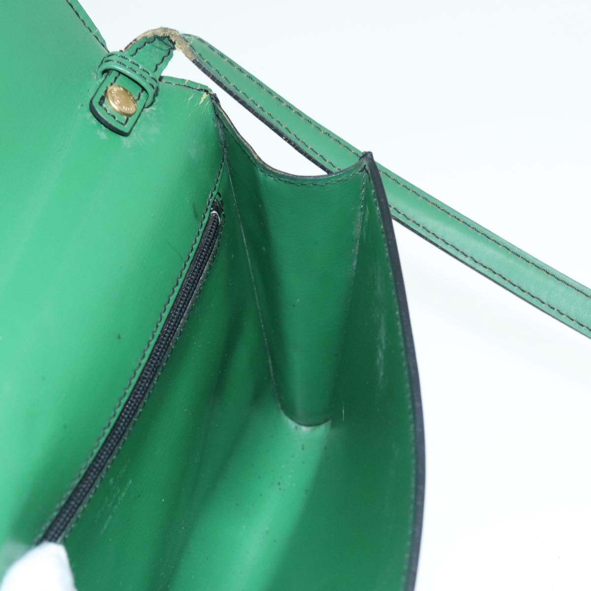 LOUIS VUITTON Epi Pochette Arche Shoulder Bag Green M52574 LV Auth 92953