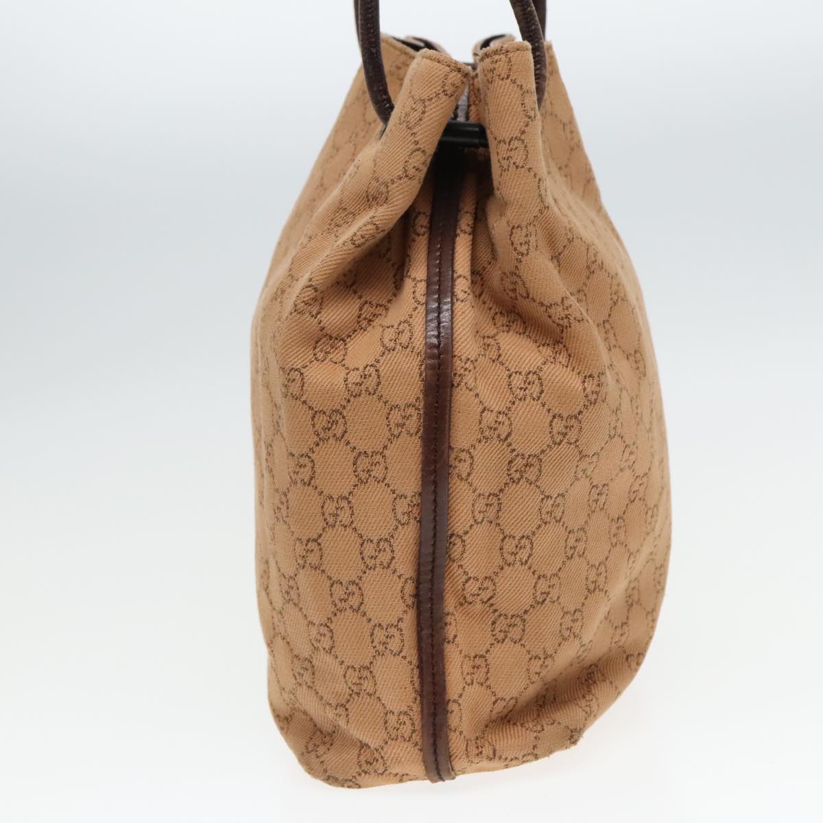 GUCCI GG Canvas Shoulder Bag Brown Silver 101341 Auth 92960