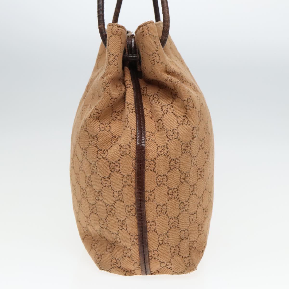 GUCCI GG Canvas Shoulder Bag Brown Silver 101341 Auth 92960