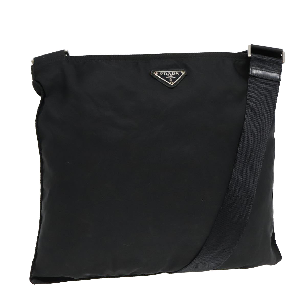 PRADA Shoulder Bag Nylon Black Auth 92970