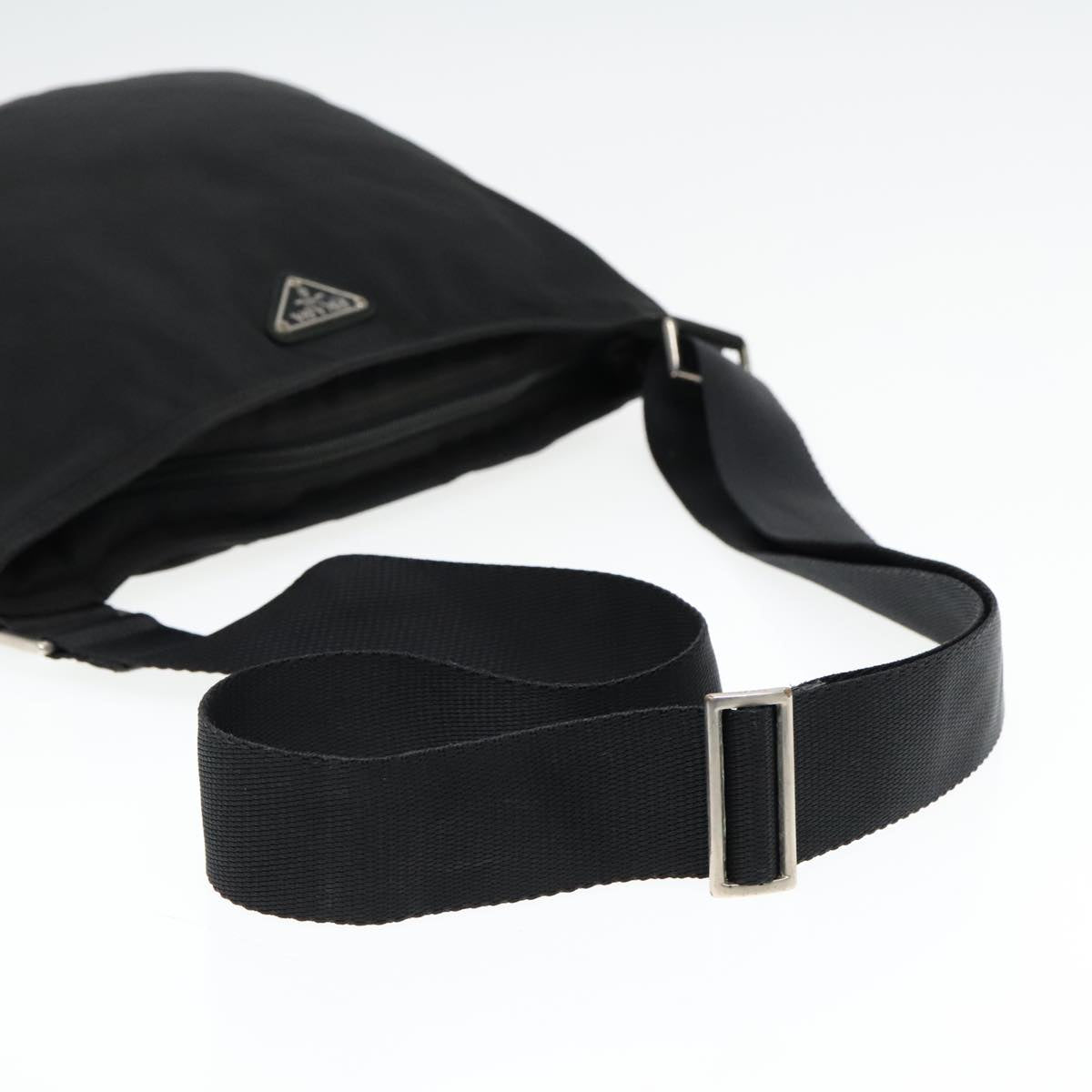 PRADA Shoulder Bag Nylon Black Auth 92970