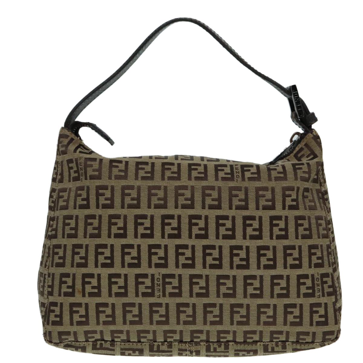 FENDI Zucchino Canvas Hand Bag Beige Brown Auth 92979 - 0