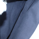 BURBERRY Rope handle Hand Bag Canvas Leather White Blue Silver Auth 92982-11