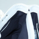 BURBERRY Rope handle Hand Bag Canvas Leather White Blue Silver Auth 92982-18