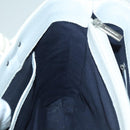 BURBERRY Rope handle Hand Bag Canvas Leather White Blue Silver Auth 92982-20