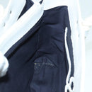 BURBERRY Rope handle Hand Bag Canvas Leather White Blue Silver Auth 92982-21