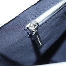 BURBERRY Rope handle Hand Bag Canvas Leather White Blue Silver Auth 92982-22