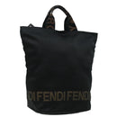 FENDI Hand Bag Nylon Black Auth 92994-1