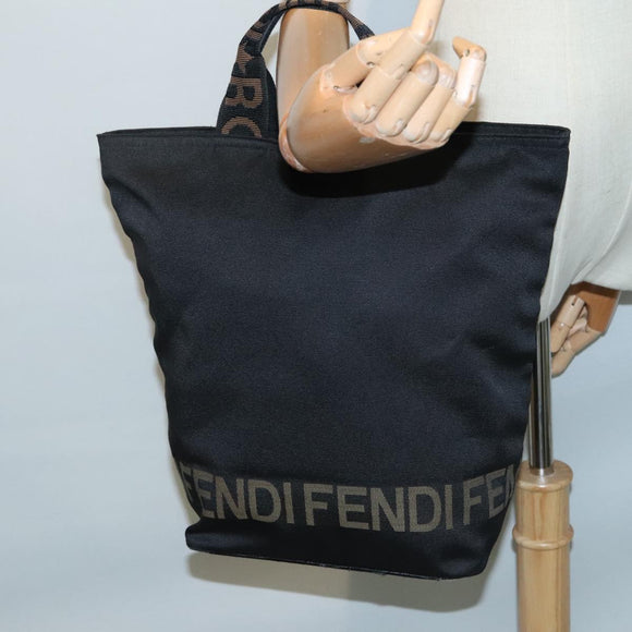 FENDI Hand Bag Black Auth 92994