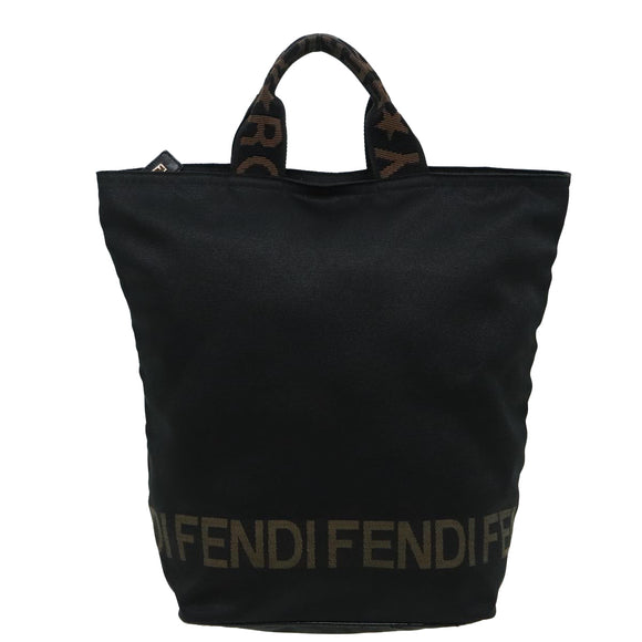 FENDI Hand Bag Black Auth 92994
