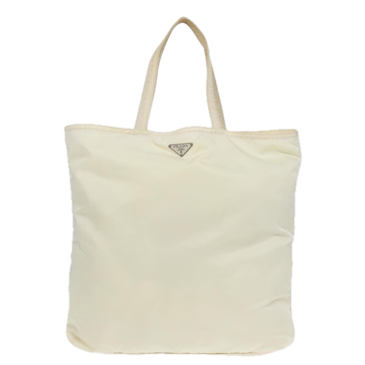 PRADA Robot Tote Bag Nylon White Auth 93014 - 0