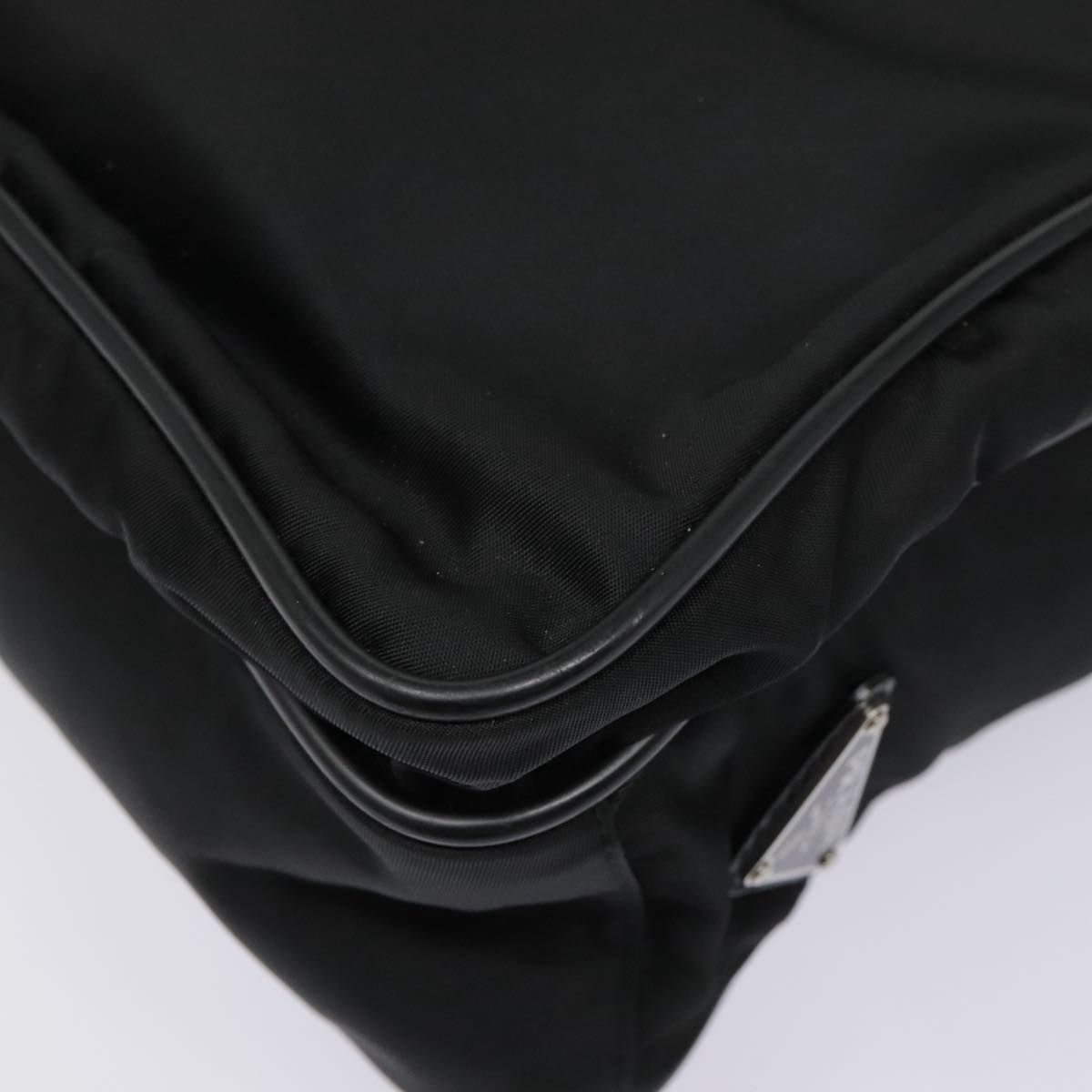 PRADA Shoulder Bag Nylon Black Auth 93017