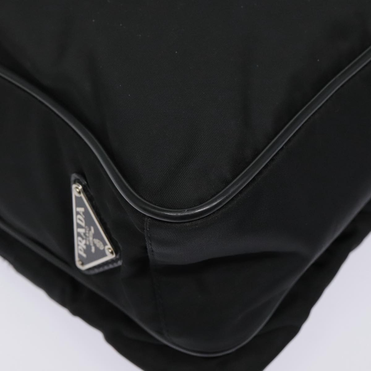 PRADA Shoulder Bag Nylon Black Auth 93017