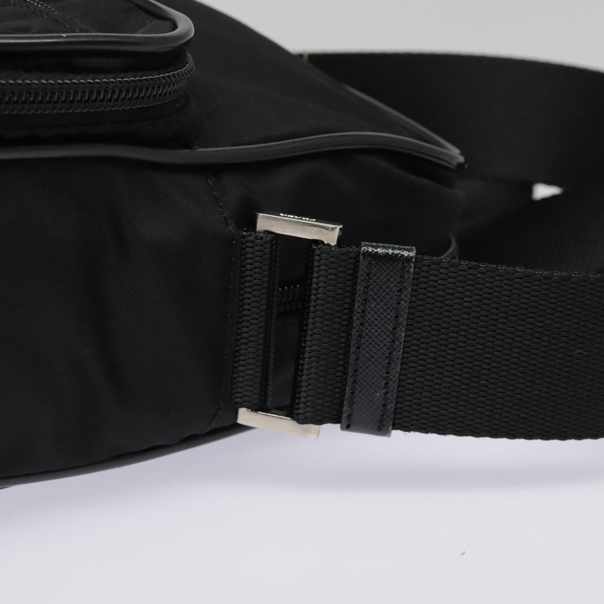 PRADA Shoulder Bag Nylon Black Auth 93017