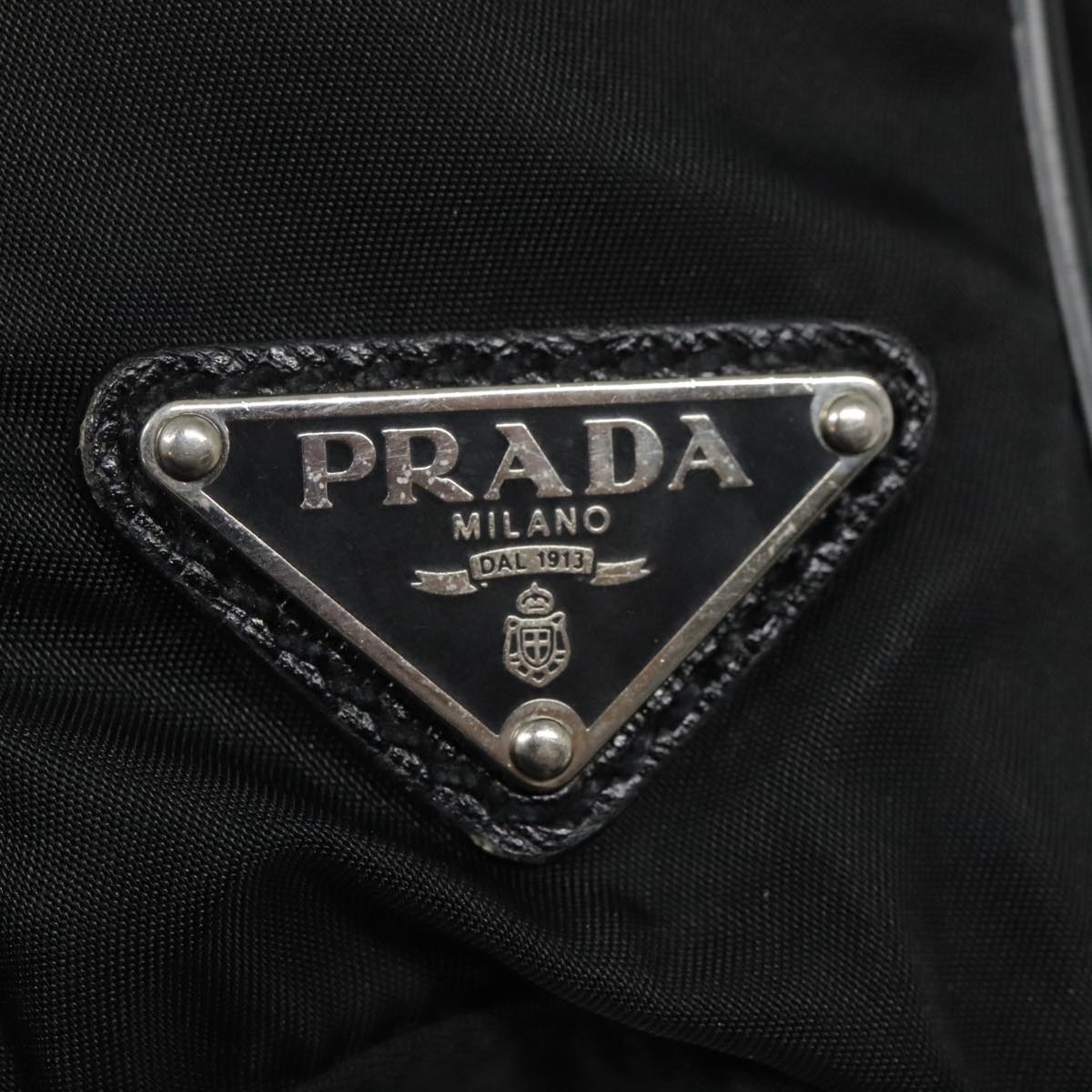 PRADA Shoulder Bag Nylon Black Auth 93017