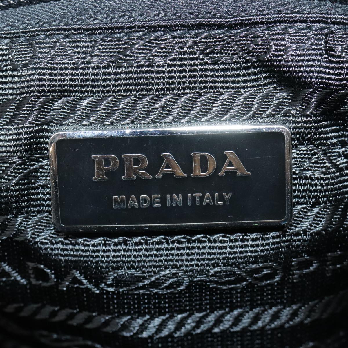 PRADA Shoulder Bag Nylon Black Auth 93017