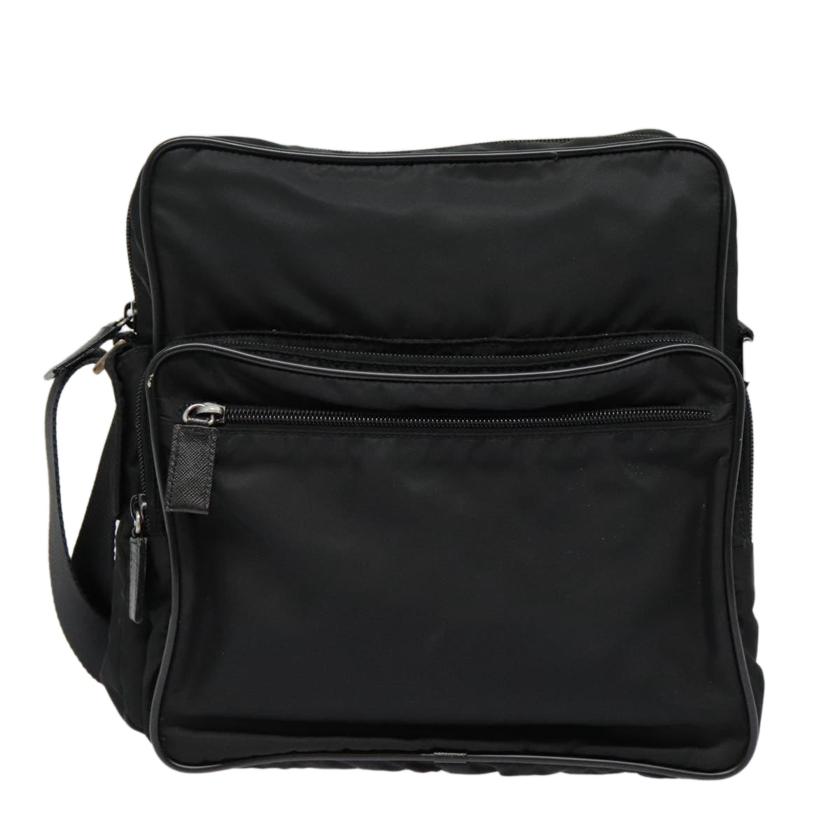 PRADA Shoulder Bag Nylon Black Auth 93017