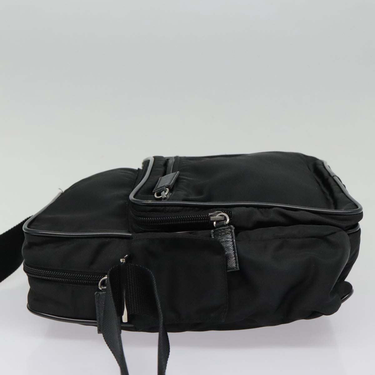 PRADA Shoulder Bag Nylon Black Auth 93017