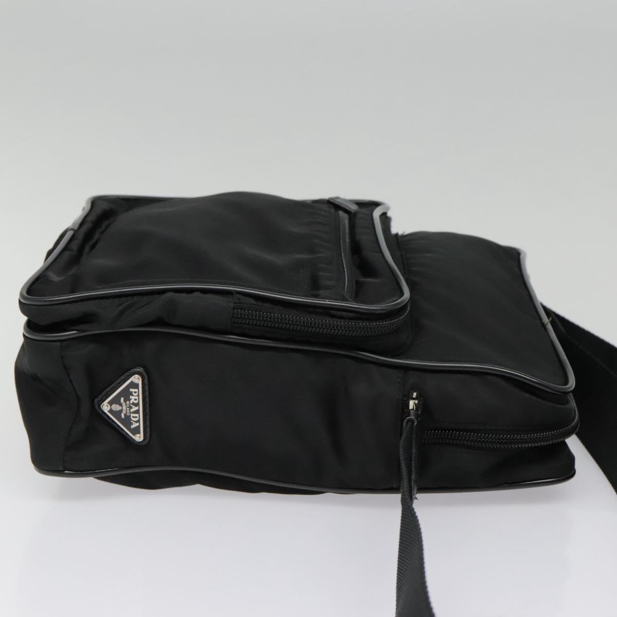 PRADA Shoulder Bag Nylon Black Auth 93017