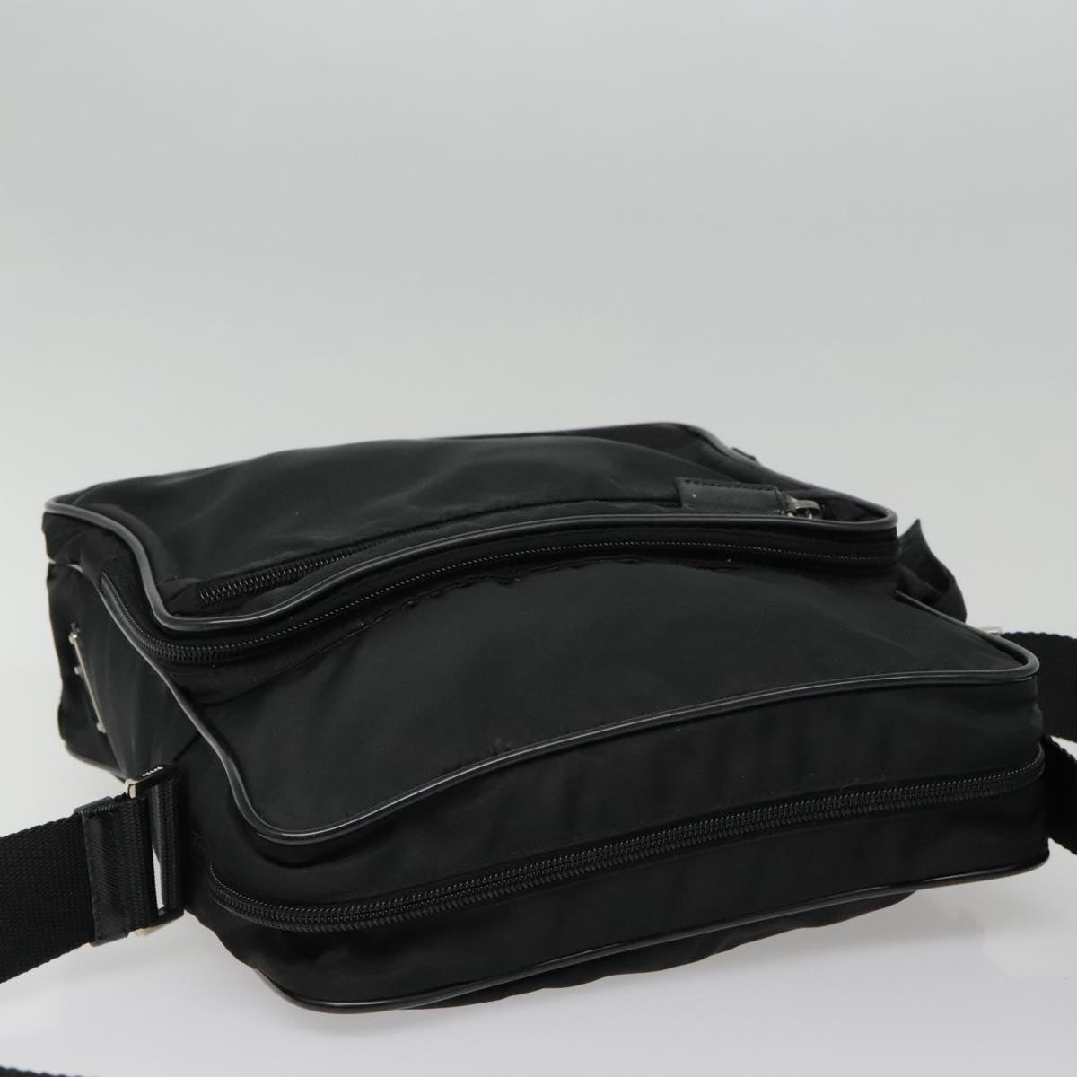 PRADA Shoulder Bag Nylon Black Auth 93017