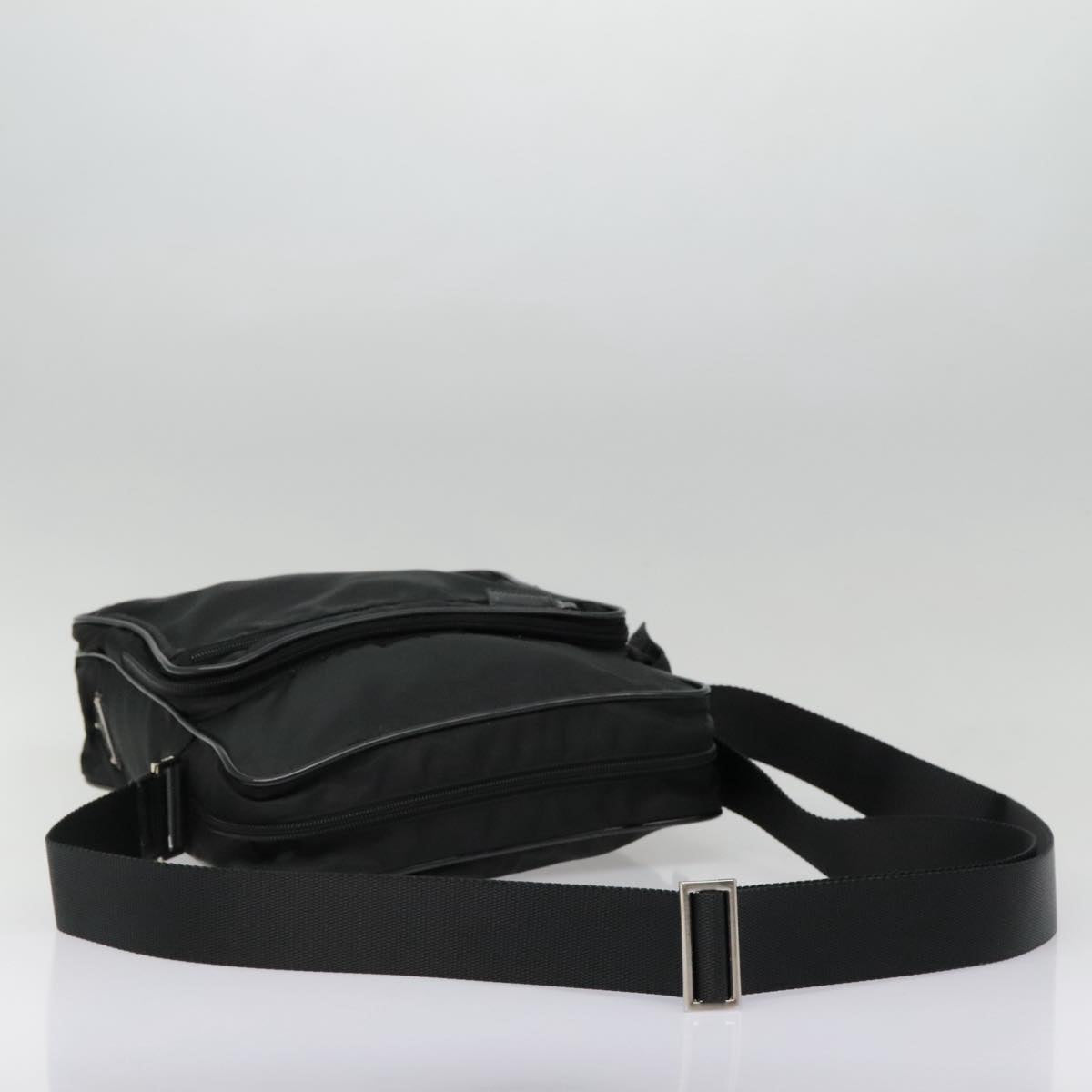 PRADA Shoulder Bag Nylon Black Auth 93017