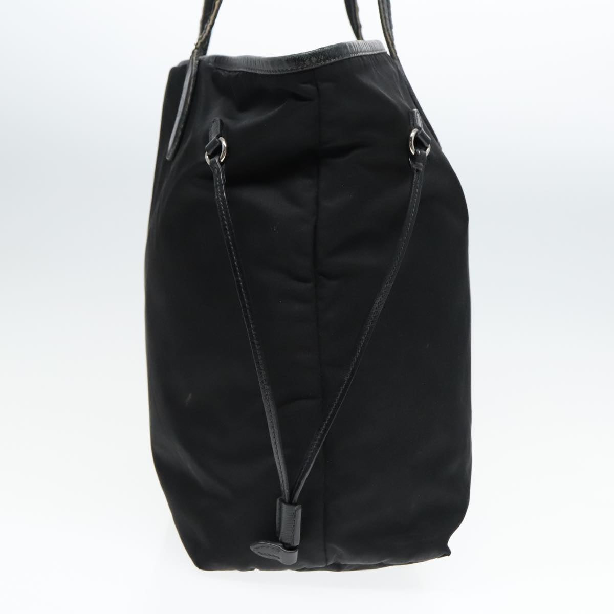 PRADA Tote Bag Nylon Black Auth 93028