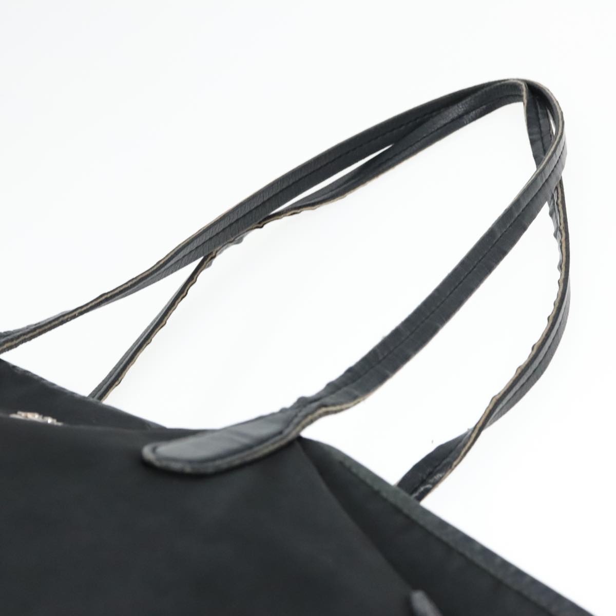 PRADA Tote Bag Nylon Black Auth 93028