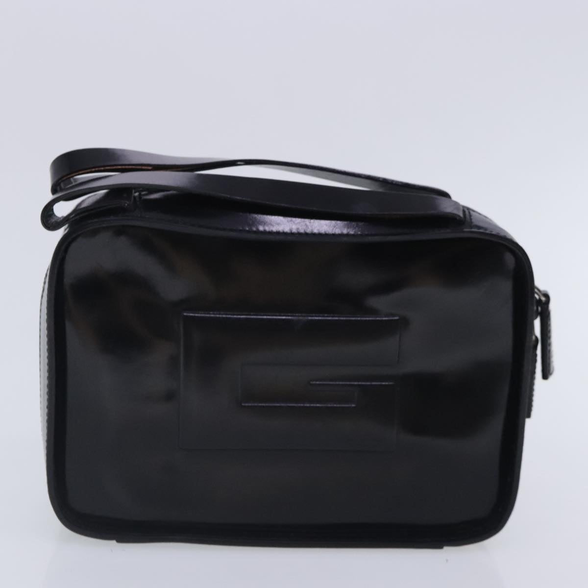 GUCCI Shoulder Bag Patent leather 4Set Black Auth 93048