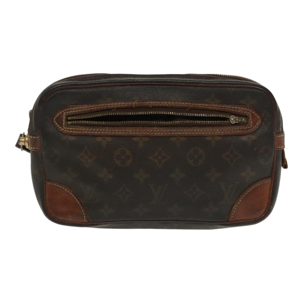 LOUIS VUITTON Monogram Marly Dragonne GM Clutch Bag 2Set M51825 LV Auth 93050