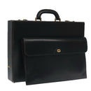 GUCCI Business Bag Leather Black Auth 93060-1