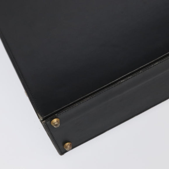 GUCCI Business Bag Leather Black Auth 93060