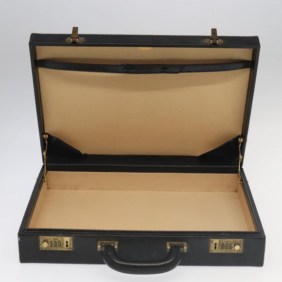 GUCCI Business Bag Leather Black Auth 93060