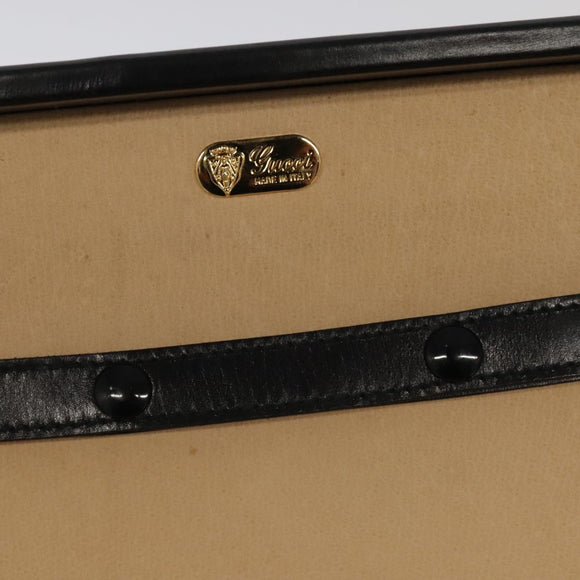 GUCCI Business Bag Leather Black Auth 93060