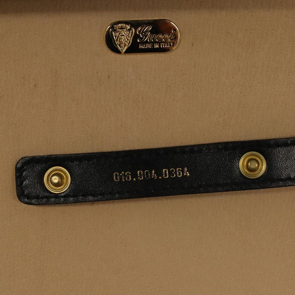 GUCCI Business Bag Leather Black Auth 93060