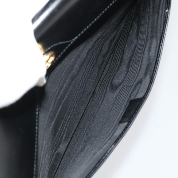 GUCCI Business Bag Leather Black Auth 93060