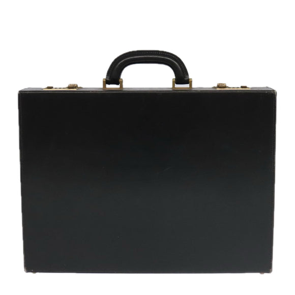 GUCCI Business Bag Leather Black Auth 93060