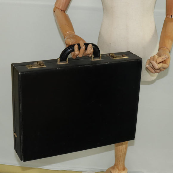 GUCCI Business Bag Leather Black Auth 93060