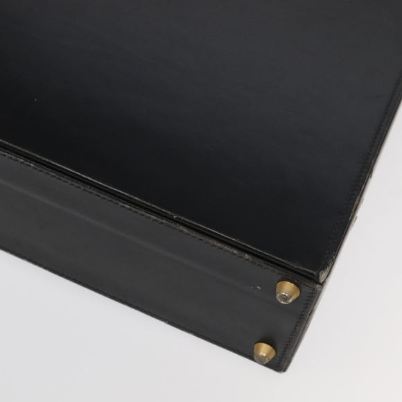 GUCCI Business Bag Leather Black Auth 93060