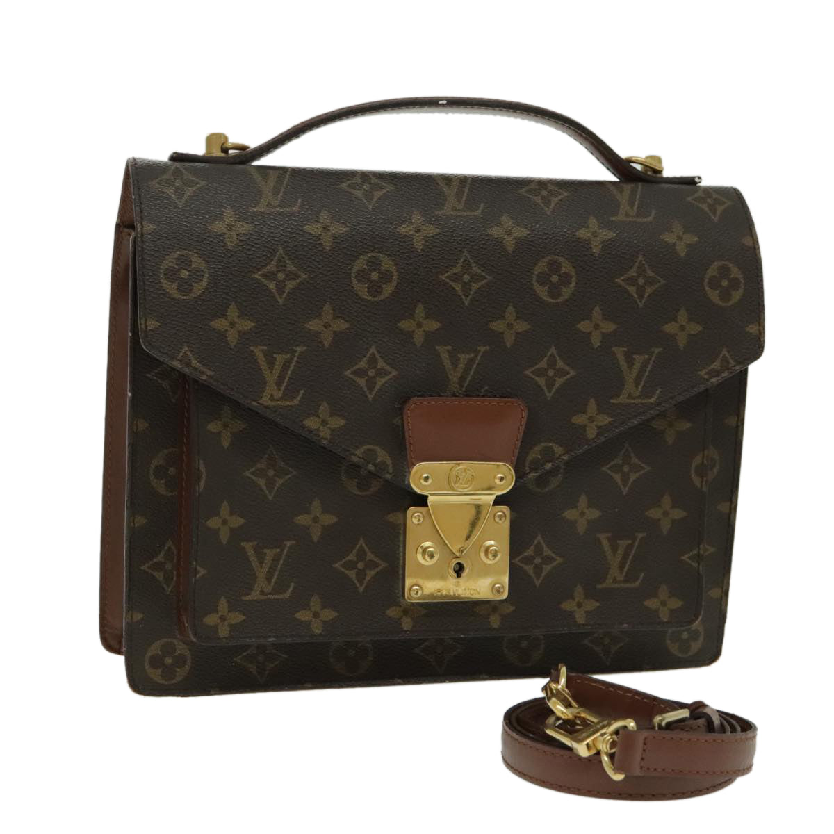 LOUIS VUITTON Monogram Monceau 26 Shoulder Bag 2way M51187 LV Auth 93067