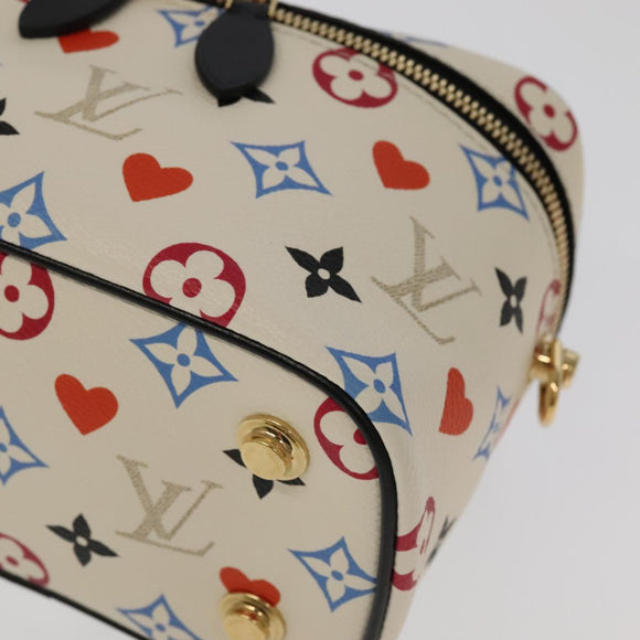 LOUIS VUITTON Monogram Game On Vanity PM Hand Bag White M57458 LV Auth 93070SM