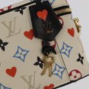LOUIS VUITTON Monogram Game On Vanity PM Hand Bag White M57458 LV Auth 93070SM-18