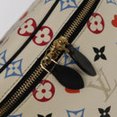 LOUIS VUITTON Monogram Game On Vanity PM Hand Bag White M57458 LV Auth 93070SM-19
