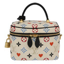 LOUIS VUITTON Monogram Game On Vanity PM Hand Bag White M57458 LV Auth 93070SM-13