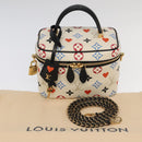 LOUIS VUITTON Monogram Game On Vanity PM Hand Bag White M57458 LV Auth 93070SM-12