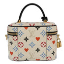 LOUIS VUITTON Monogram Game On Vanity PM Hand Bag White M57458 LV Auth 93070SM-2