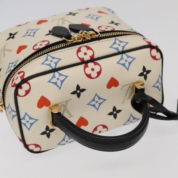 LOUIS VUITTON Monogram Game On Vanity PM Hand Bag White M57458 LV Auth 93070SM