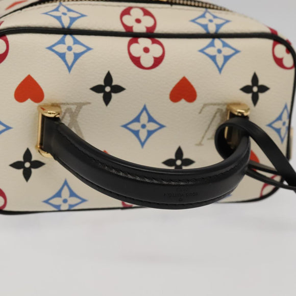 LOUIS VUITTON Monogram Game On Vanity PM Hand Bag White M57458 LV Auth 93070SM