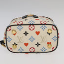 LOUIS VUITTON Monogram Game On Vanity PM Hand Bag White M57458 LV Auth 93070SM-5