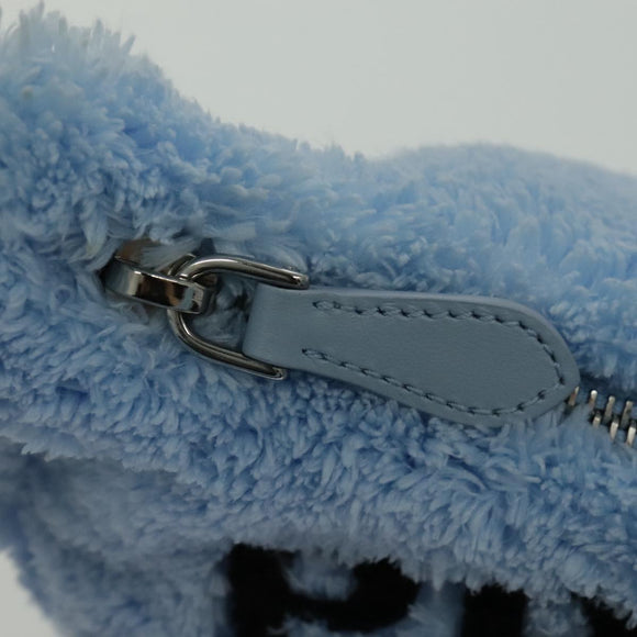 PRADA Mini Hand Bag Pile Blue Auth 93077AM