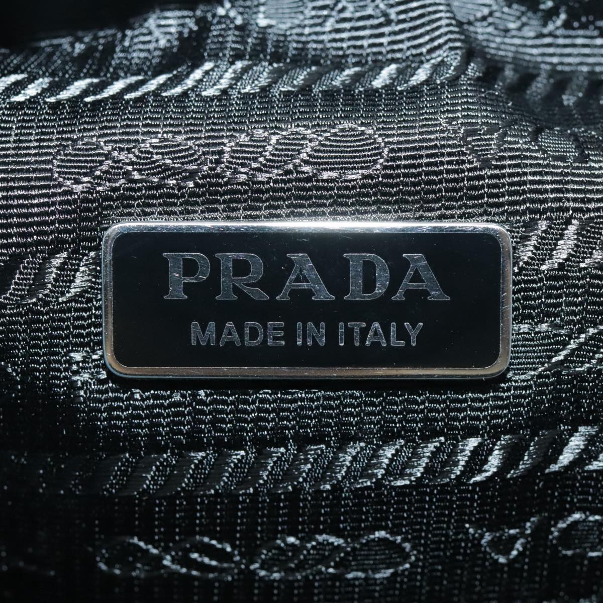 PRADA Mini Hand Bag Pile Blue Auth 93077A